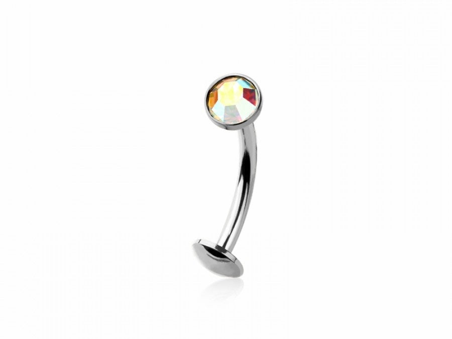 Push in Top Belly Ring, Threadless Top Belly Button Ring Piercing Body Jewelry