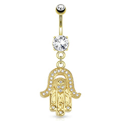 Hamsa Belly Button Ring