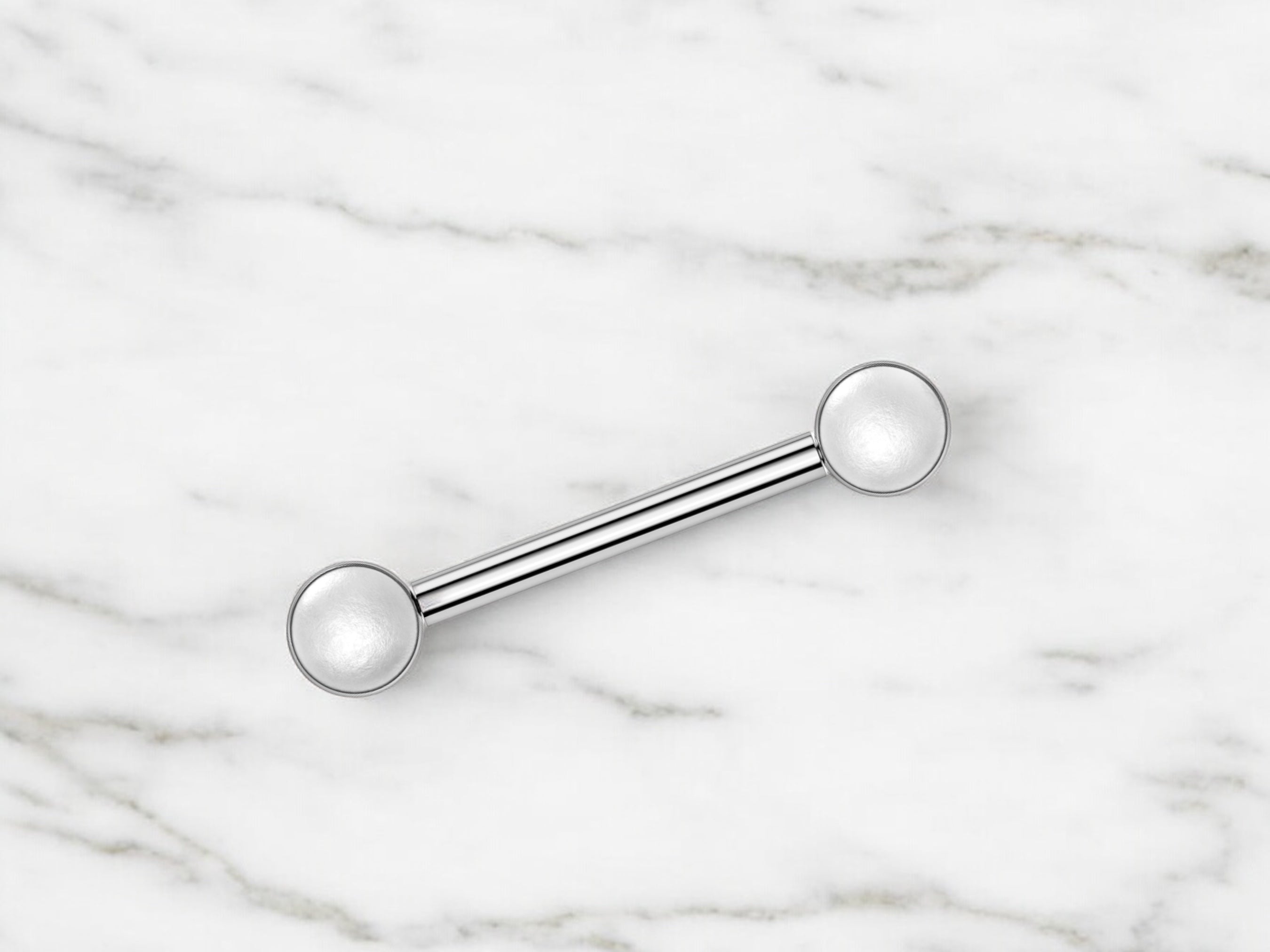 Pearl Nipple Ring, Threadless Push-in Titanium Nipple Piericing Barbells, Gold Silver 14g Nipple Barbell Jewelry