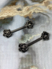 A set of Classic Rose Nipple Barbell