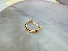 16G Plain Rose Gold Septum Clicker Ring. Septum Piercing. Septum Jewelry. Nose Ring.