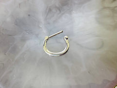 16G Plain Silver Septum Clicker Ring. Septum Piercing. Septum Jewelry. Nose Ring.