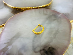 16G Plain Gold Septum Clicker Ring. Septum Piercing. Septum Jewelry. Nose Ring.