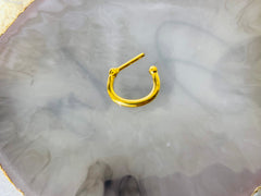 16G Plain Gold Septum Clicker Ring. Septum Piercing. Septum Jewelry. Nose Ring.