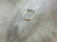 16G Plain Silver Septum Clicker Ring. Septum Piercing. Septum Jewelry. Nose Ring.