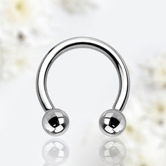 16G 14G Implant Grade Titanium Internally Threaded Silver 8MM 10MM Horseshoe Circular Barbell. Septum Ring. Nipple Rings.