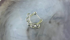 16G Silver Basic Septum Clicker Ring