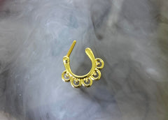 16G Gold Basic Septum Clicker Ring