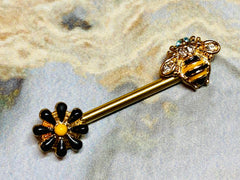 A set of Queen Bee Nipple Barbell.