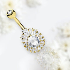 14G Gold Round Belly Button Ring