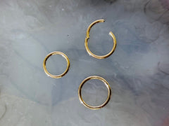 Implant Grade Titanium Rose Gold Hinged Plain Clicker Hoop for Septum, Cartilage, Tragus & More