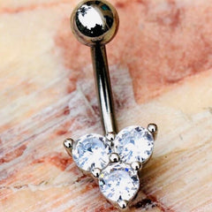 14G Silver Dainty Simple Minimalist Belly Button Ring