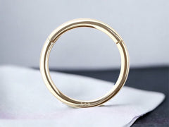 14Karat Yellow Gold Plain 8MM 10MM Hinged Septum, Cartilage, Helix, Tragus Clicker Ring