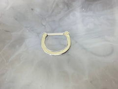 16G Plain Silver Septum Clicker Ring. Septum Piercing. Septum Jewelry. Nose Ring.