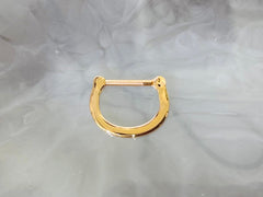 16G Plain Rose Gold Septum Clicker Ring. Septum Piercing. Septum Jewelry. Nose Ring.