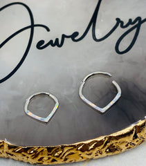 16G White Opal Chevron Shaped  Septum Ring. Septum Piercing. Septum Ring. Septum Jewelry.