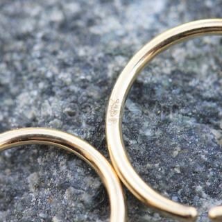 14K Gold Dainty Nose Hoop Ring. Cartilage Piercing. Dainty Nose Ring. Basic Nose Hoop