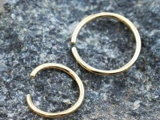 14K Gold Dainty Nose Hoop Ring. Cartilage Piercing. Dainty Nose Ring. Basic Nose Hoop