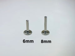 16g Internally Threaded Titanium 6mm 8mm Flat Back Curved Cartilage Earrings Piercing for Cartilage