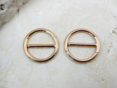 14G Nipple Clicker Ring, Rose Gold Round Nipple Clickers, Nipple Barbell Jewelry