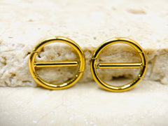 14G Nipple Clicker Ring, Plain Gold Round Nipple Clickers, Nipple Barbell Jewelry